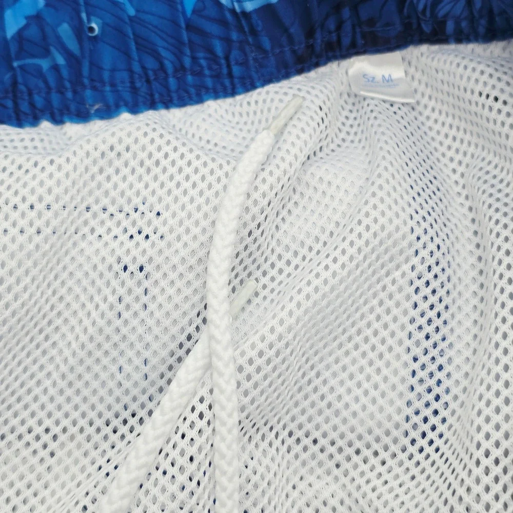 Southern Tide The Skipjack Water Shorts Blue Sea Turtle Seahorse Print Mens M